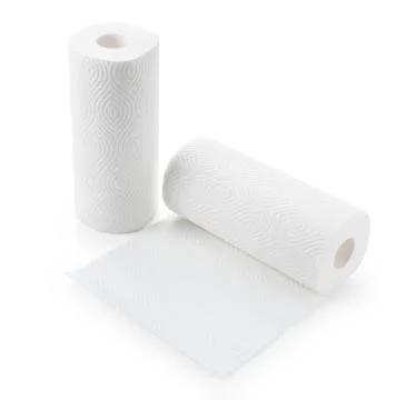Kitchen paper on a white background Stock Photos