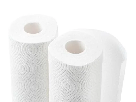 Kitchen paper on a white background Stock Photos