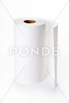 Kitchen paper on white Stock Photos