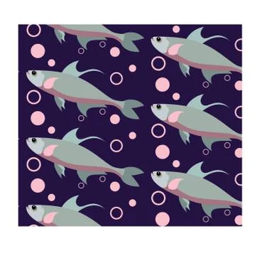 Kitchen pattern flat illustration Stock Illustration