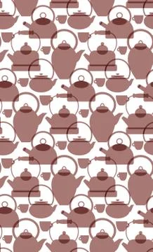 Kitchen pattern flat illustration Illustrazione stock