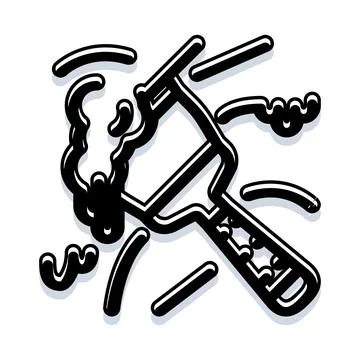 Kitchen peeler tool preparing fresh vegetables doodle Stock Illustration