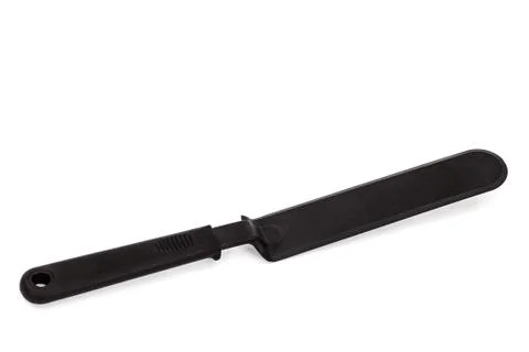 Kitchen plastic spatula, isolated on white background Stock Photos