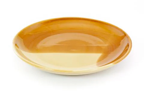 Kitchen plate on the white background Stock Photos