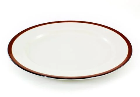 Kitchen plate on the white background Stock Photos