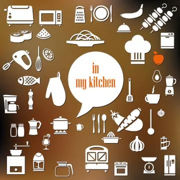 Kitchen poster Stock Illustration