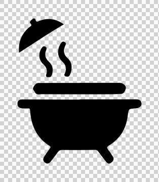 Kitchen pot icon vector image, fondue pot icon イラスト素材