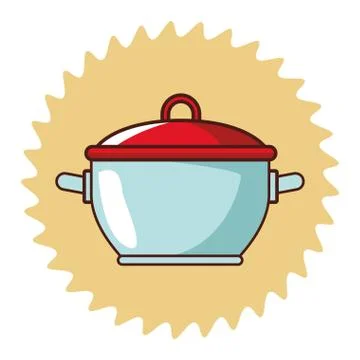 Kitchen pot utensil Illustrazione stock