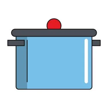Kitchen pot utensil isolated Stock Illustration