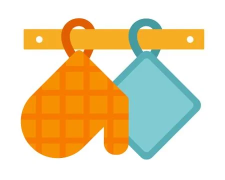 Kitchen pothook for hot vector flat isolated Stock Illustration
