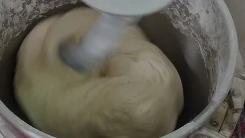 Kitchen prep work making dough Stock Footage 156188182