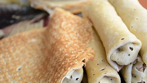 In the kitchen, prepare pancakes Stock Footage 101666091