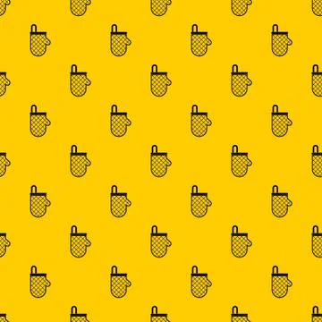 Kitchen protective glove pattern vector Stock Illustration