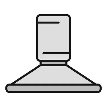 Kitchen range hood icon symbolizing ventilation system Stock Illustration