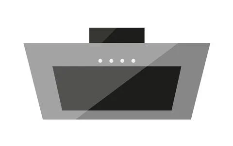 Kitchen range hoods modern touch metal black flat Stock Illustration