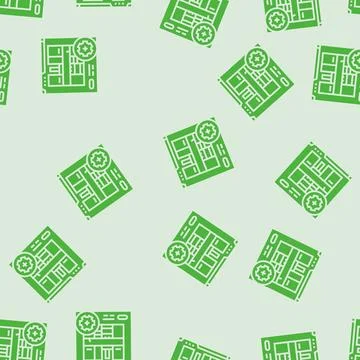 Kitchen redesign interior glyph seamless pattern 스톡 일러스트