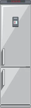 Kitchen Refrigerator Icon in flat style. Vector Illustration Stock Illustration