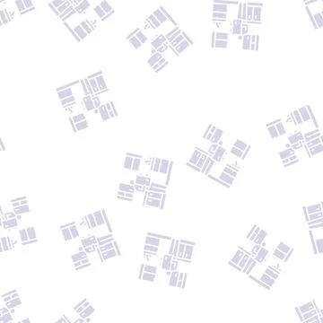 Kitchen refurbishment glyph seamless pattern Stock Illustration