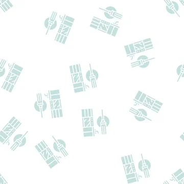 Kitchen repair glyph seamless pattern Stock Illustration