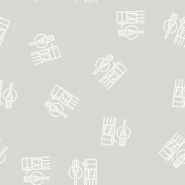 Kitchen repair line seamless pattern Stock Illustration
