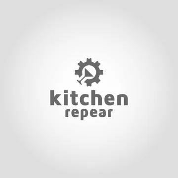 Kitchen repair vector logo design Stock Illustration