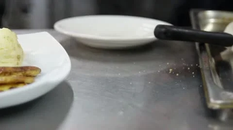 Kitchen Restaurant - breaded meat Video stock 12032782