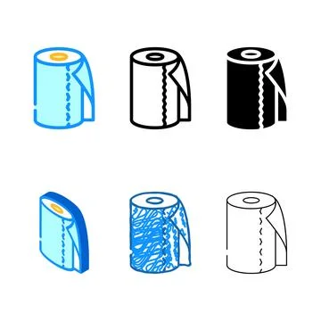 Kitchen roll multipack paper towel color icon vector Stock Illustration