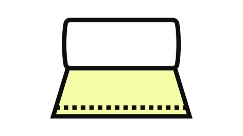 Kitchen roll paper towel color icon animation 스톡 동영상 326097180