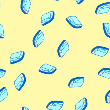 Kitchen roll paper towel isometric icon seamless pattern Stock Illustration
