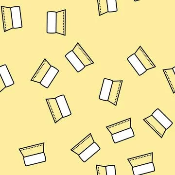 Kitchen roll paper towel vector seamless pattern Stock Illustration