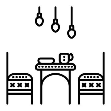 Kitchen room, dinner zone Stock Illustration