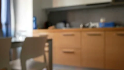 Kitchen room or office for use as green screen background plate for interviews Stock Footage 208817416