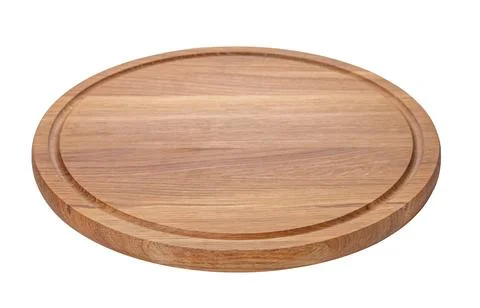 Kitchen round cutting board Foto stock