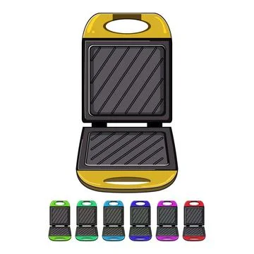 Kitchen sandwich maker cartoon vector graphic 스톡 일러스트