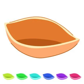 Kitchen sauce dipping bowl vector cartoon graphic Stock Illustration