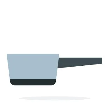 Kitchen saucepan with handle vector flat isolated Stock Illustration