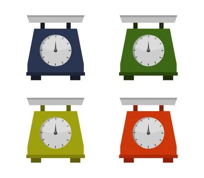 Kitchen scale icon illustrated in vector on white background Stock Illustration