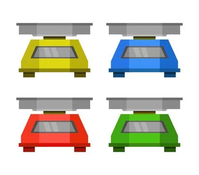 Kitchen scale icon illustrated in vector on white background Stock Illustration