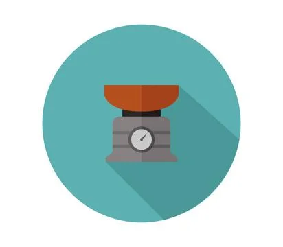 Kitchen scale icon illustrated in vector on white background kitchen scale... Stock Photos