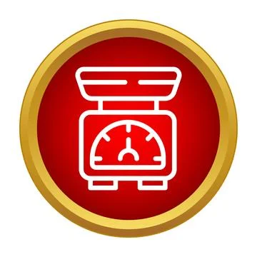 Kitchen scale icon for precise baking cooking measurement Stock Illustration