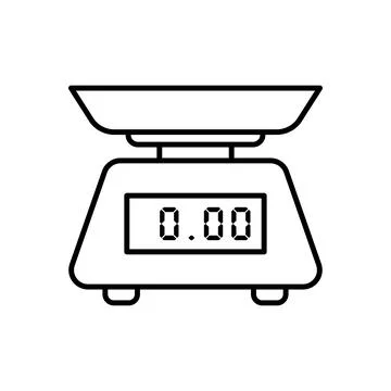 Kitchen Scale Icon vector Design illustration Stock Illustration