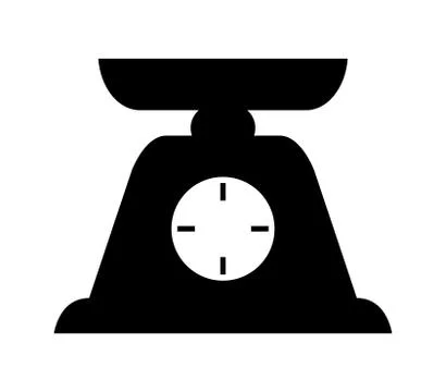 Kitchen scale icon on white background Stock Illustration