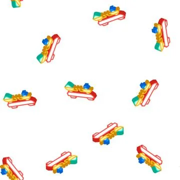 Kitchen scale isometric icon seamless pattern Illustrazione stock