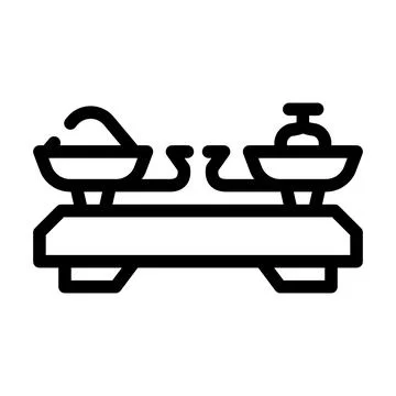 Kitchen scale line icon vector illustration Stock Illustration