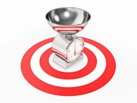 Kitchen scale with Target Stock Illustration