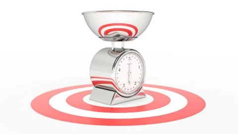 Kitchen scale with Target Stock Illustration
