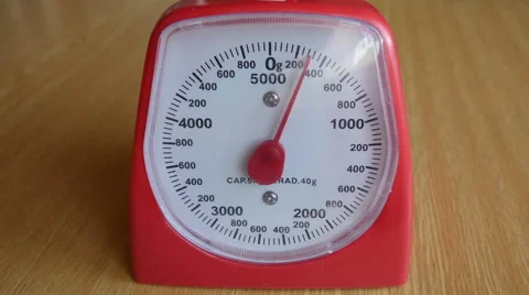 Kitchen Scale In Use Stock Footage 43079594