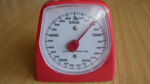 Kitchen Scale In Use Stock Footage 43079750