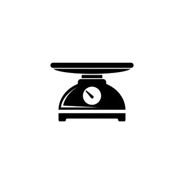 Kitchen Scale, Weight Measurement Tool. Flat Vector Icon illustration. Simple Stock Illustration