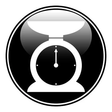 Kitchen scales button Illustrazione stock